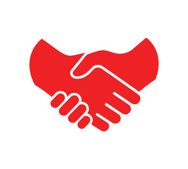 Handshake vector illustration depicting partnership, agreement, and business success with black icon hands shaking