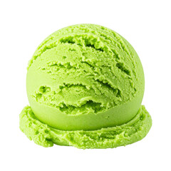 Pistachio Ice Cream Delight: A close-up shot of a single scoop of vibrant pistachio ice cream, showcasing its appealing texture, inviting a sense of refreshing indulgence.