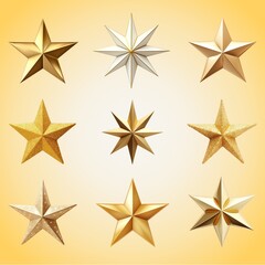 Obraz premium Gold star element set