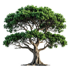 Majestic Tree of Life: A magnificent tree, its lush green canopy and sturdy trunk reaching towards the sky, embodies the essence of growth and resilience.