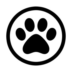 Black and White Illustration of a Veterinary Medicine Symbol