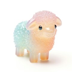 Naklejka premium 3d jelly sheep figurine animal mammal.