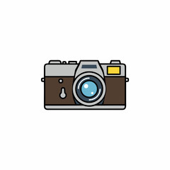 vector illustration of a camera with a white background