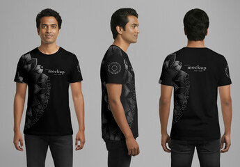 Men&rsquo;s T-shirt Mockup With Indian Model
