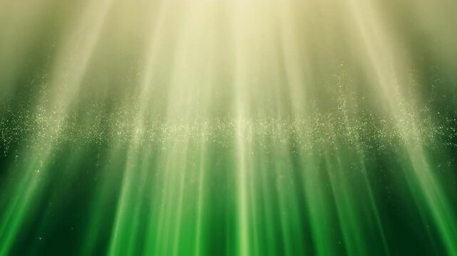 Abstract illustration showcases a vibrant display of green and yellow rays, creating an ethereal and visually captivating background.