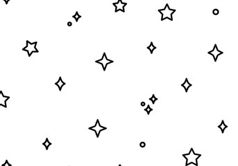 Minimalist Star Pattern on White Background