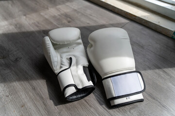 White boxing gloves