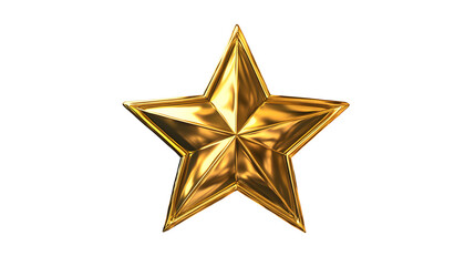 Five-pointed star, gold star, cutout, PNG image