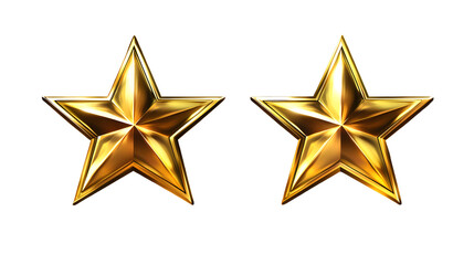 Five-pointed star, gold star, cutout, PNG image