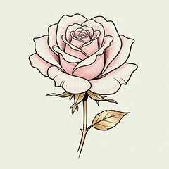 vector illustration of rose flower