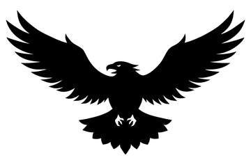 Flying Bald Eagle  silhouette vector, Bald Eagle black symbol
