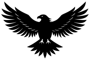 Flying Bald Eagle  silhouette vector, Bald Eagle black symbol
