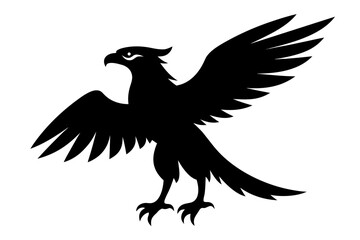 Flying Bald Eagle  silhouette vector, Bald Eagle black symbol
