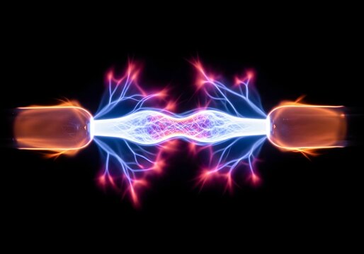 Electrical discharge with branching patterns, showcasing the beauty and power of electricity