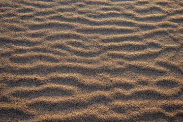 Wavy beach sand wind ripple pattern texture background