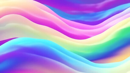 Vibrant Rainbow Wave Abstract Background Visuals.