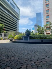 Background building on the floor