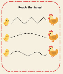 Reach the Target  Preschool Direction and Goal-Following Skill Sheet