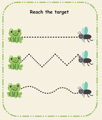 Reach the Target  Preschool Direction and Goal-Following Skill Sheet