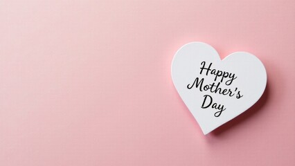 A colorful paper heart with 'Happy Mother's Day' written on it, perfect for greeting cards or everyday use