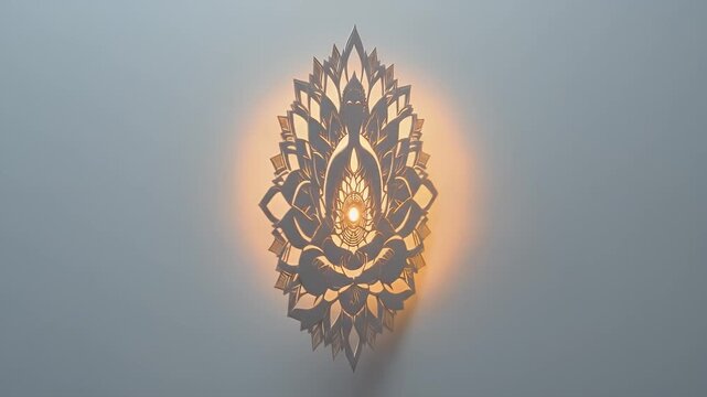 Elegant Buddha Mandala Wall Art: A Rotating Glimpse of Spiritual Decor and Serenity