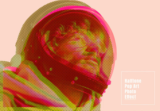 Halftone Pop Art Photo Effect