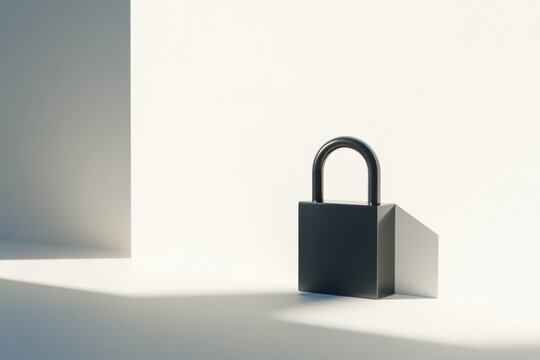 isolated padlock with a copy space