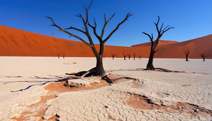 Deadvlei, Sossusvlei. Namibia. Dead trees.