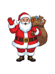 Obraz premium santa claus with gifts