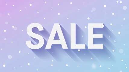 Eye-catching SALE announcement with soft gradients and floating dots, perfect for promoting discounts and special offers in retail marketing