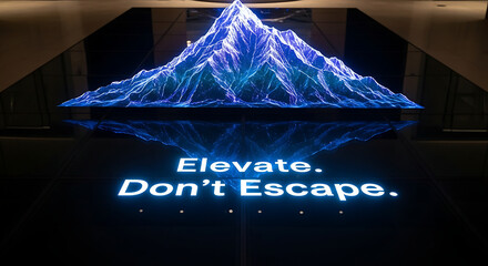 Elevate mountain display with digital design, new year event