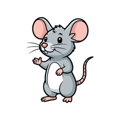 illustration of a mouse with a white background