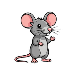 illustration of a mouse with a white background