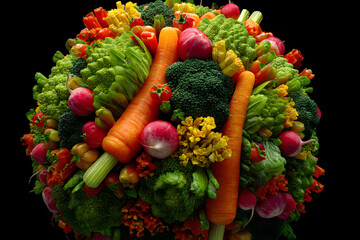 world vegetable day, vegetable on the world, fresh vegetable, vegan day, world food day AI Generated