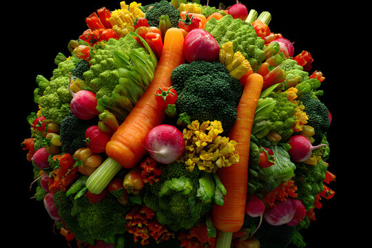 world vegetable day, vegetable on the world, fresh vegetable, vegan day, world food day AI Generated