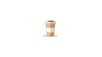 Disposable coffee cup on white background