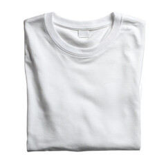 White blank cotton casual t-shirt clothing textile template isolated on white background