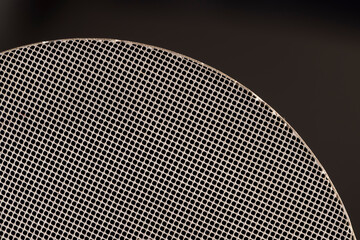 old ceramic catalyst made of modern ceramic materials, ceramic catalyst with a large number of holes for cleaning emissions after prolonged operation