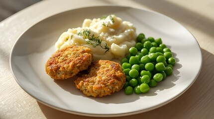 meatballs with peas