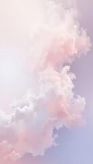Naklejka premium Dreamy Pink and Purple Clouds Sky Abstract Background
