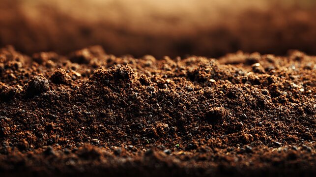 Rich, fertile soil ready for planting, evoking growth, sustainability, and healthy ecosystems for commercial use