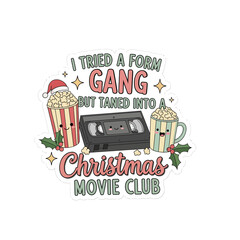 Christmas Movie Lover Png Bunde, Movie Clipart for stickers, Cute Holiday Retro Clipart, Christmas Movie Stickers Clipart, quotes png,