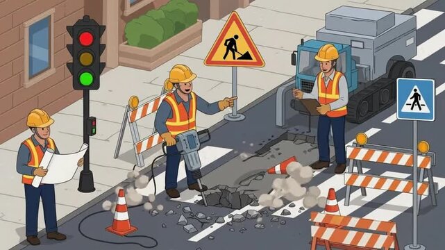&ldquo;Hard at Work: Fixing the Street&rdquo;