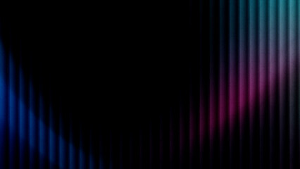 black background with blue cyan and magenta striped lighting in a cool futuristic pattern