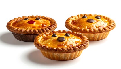 Delicious Mini Pies with Chocolate Chips and Cherry.