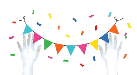 Happy family with children drawing and coloring on paper for back to school education illustration