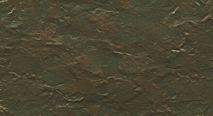 A textured surface with a mix of brown green and bronze tones showing uneven rough details