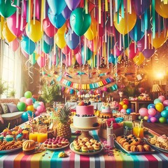 Ein bunter Partyhintergrund