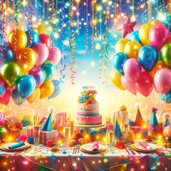 Ein bunter Partyhintergrund