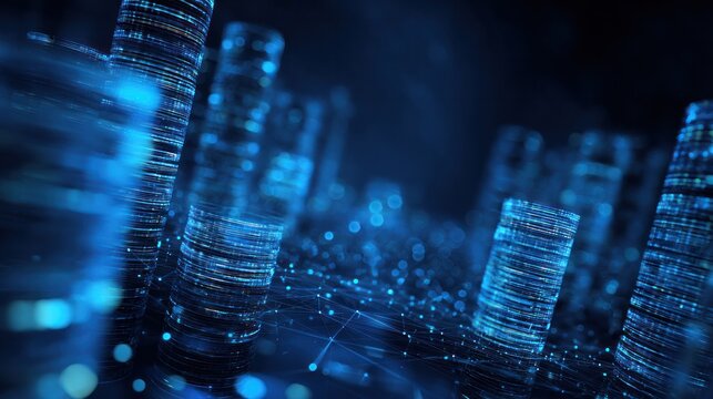 Digital Metropolis: A dynamic cityscape pulsates with vibrant digital data streams, symbolizing the interconnectedness and innovation of the technological age. - Powered by Adobe